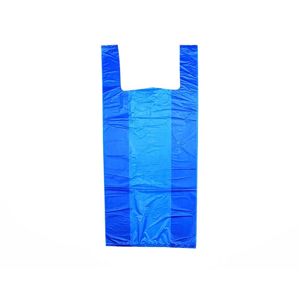 LK Packaging Plastronic® T-Shirt Bag w/ Handle - 21"L x 10"W x 6" SG, 0.6 mil HDPE, Blue (CT1621B)