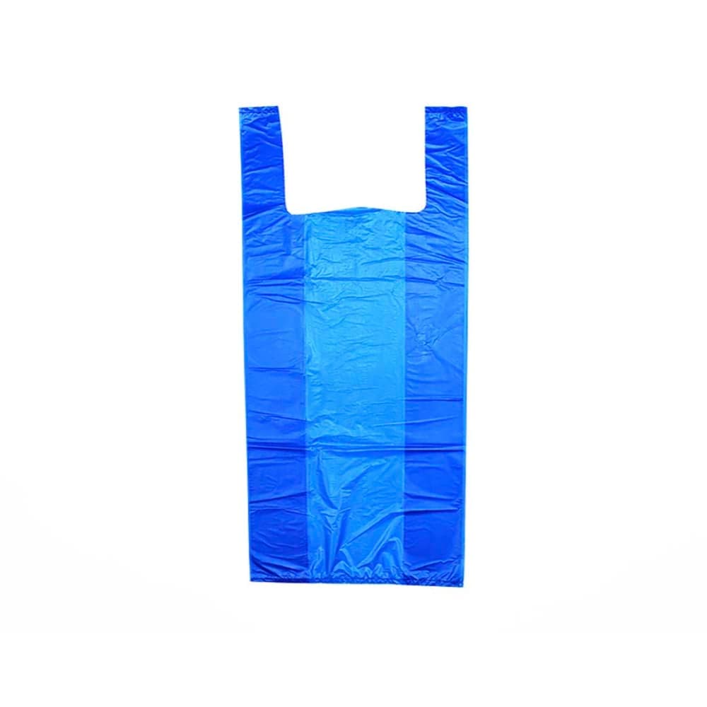LK Packaging Plastronic® T-Shirt Bag w/ Handle - 24"L x 12"W x 8" SG, 0.65 mil HDPE, Blue (CT2024B)