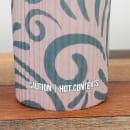 LK Packaging #ReadyFresh® 20 oz Disposable Hot Cup w/ Integrated Lid & Sleeve - Paper, Printed (D20RWH) thumbnail 3