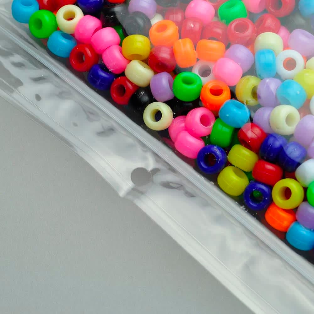 LK Packaging Zipper Seal Top Bag with Hang Hole- 6"L x 6"W, 2 mil Poly, Clear (FP20606)