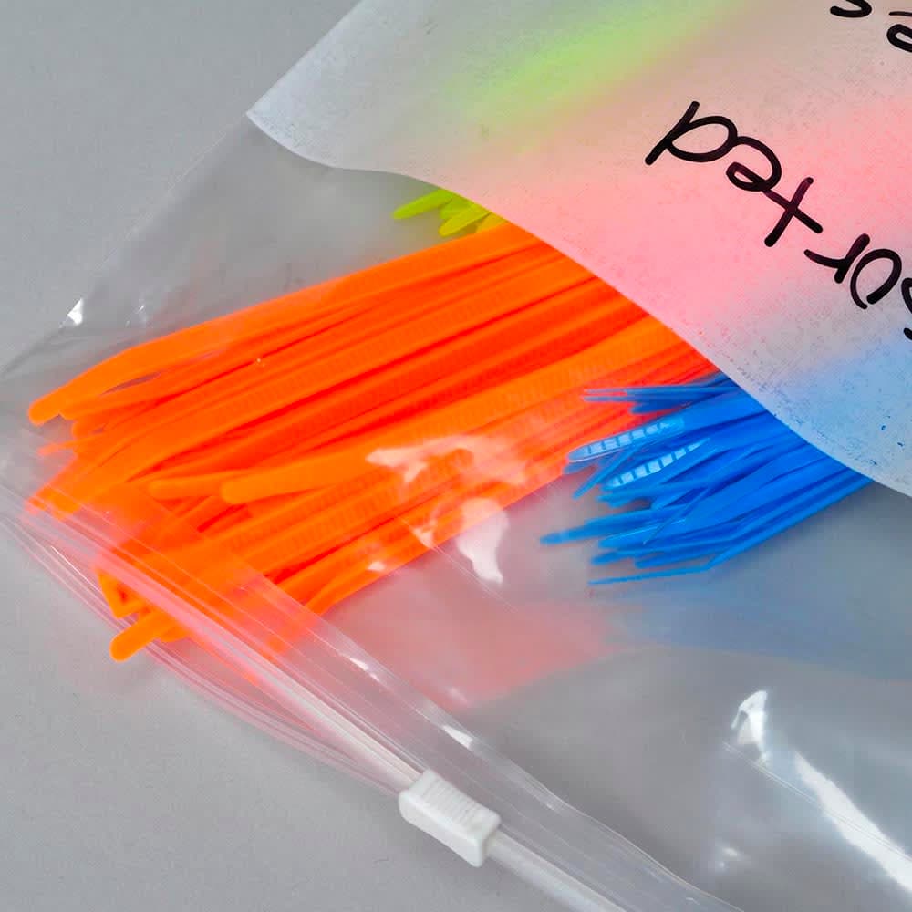 LK Packaging Slide Seal Food Storage Bag with Write On Block - 9" x 6", Poly (FSL30609W)