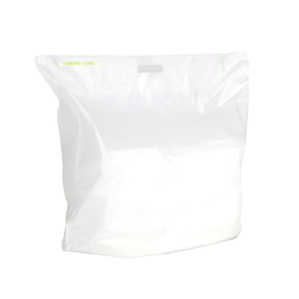 LK Packaging Fast Take® Tamper-Evident Carryout Bag w/ Handle - 18"W x 21"L, White (FT211810)