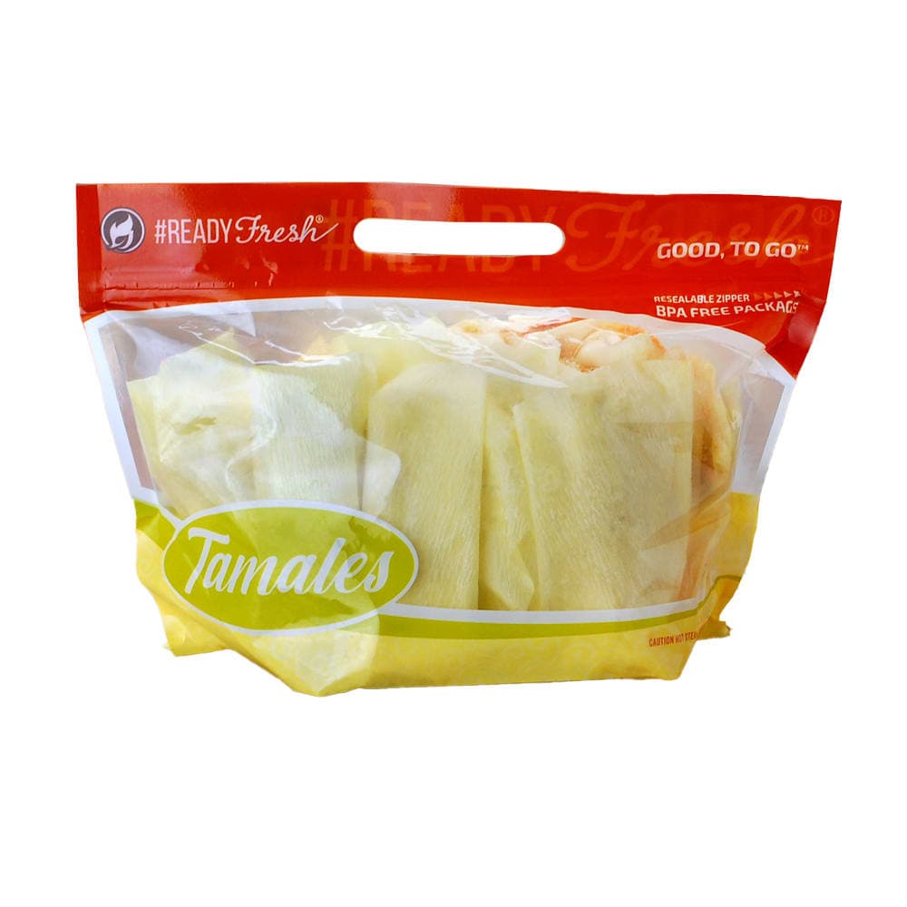 LK Packaging #ReadyFresh® Bottom Gusset Grab-N-Go Tamale Pouch - 12" x 8 1/4" x 5 1/2" BG, #ReadyFresh (GNG12855)