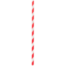 LK Packaging 7 3/4" Unwrapped Jumbo Paper Straw, Red/White Striped (GPSJ775UW-RE) thumbnail 2
