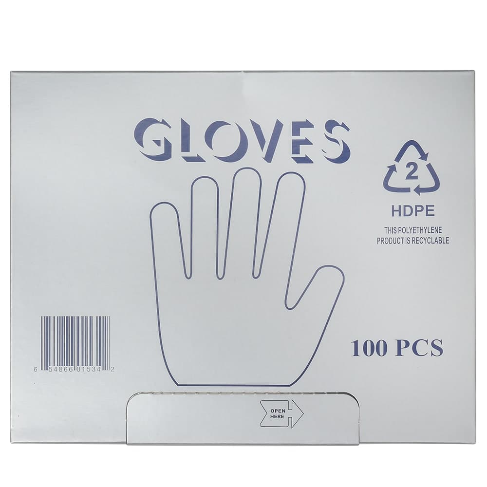 LK Packaging Disposable Poly Gloves, Clear (HGLV)