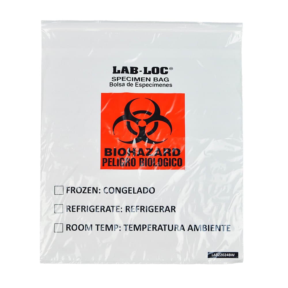 LK Packaging Lab-Loc® Specimen Bags - 20" x 24", White (LABZ2024BW)