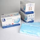 LK Packaging Disposable 3-Ply Face Masks - 7" x 3 5/8", Non Woven, Blue (MASK) thumbnail 2