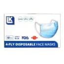 LK Packaging Disposable 3-Ply Face Masks - 7" x 3 5/8", Non Woven, Blue (MASK) thumbnail 3