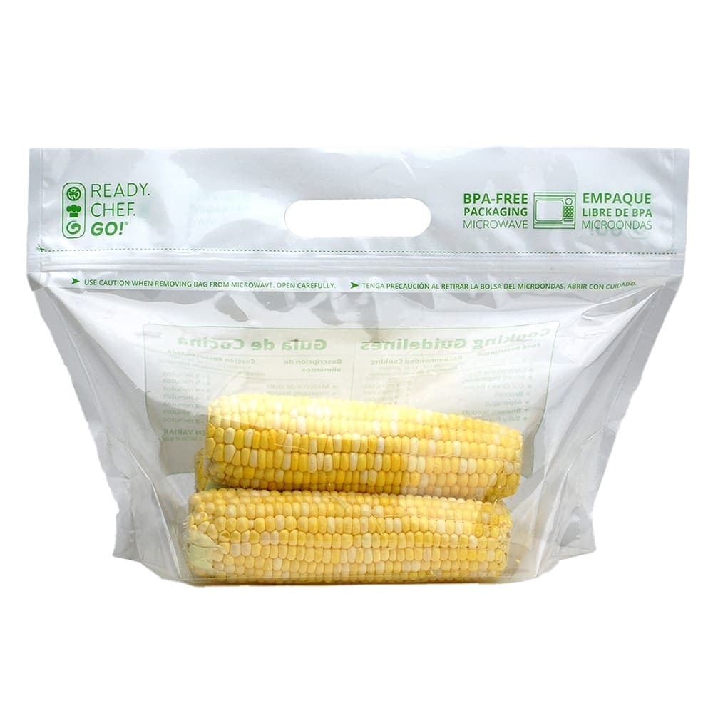 LK Packaging Ready. Chef. Go!® Bottom Gusset Microwavable Produce Pouch - 8 7/8" x 13 1/4", Poly (OSZ13855BGP)