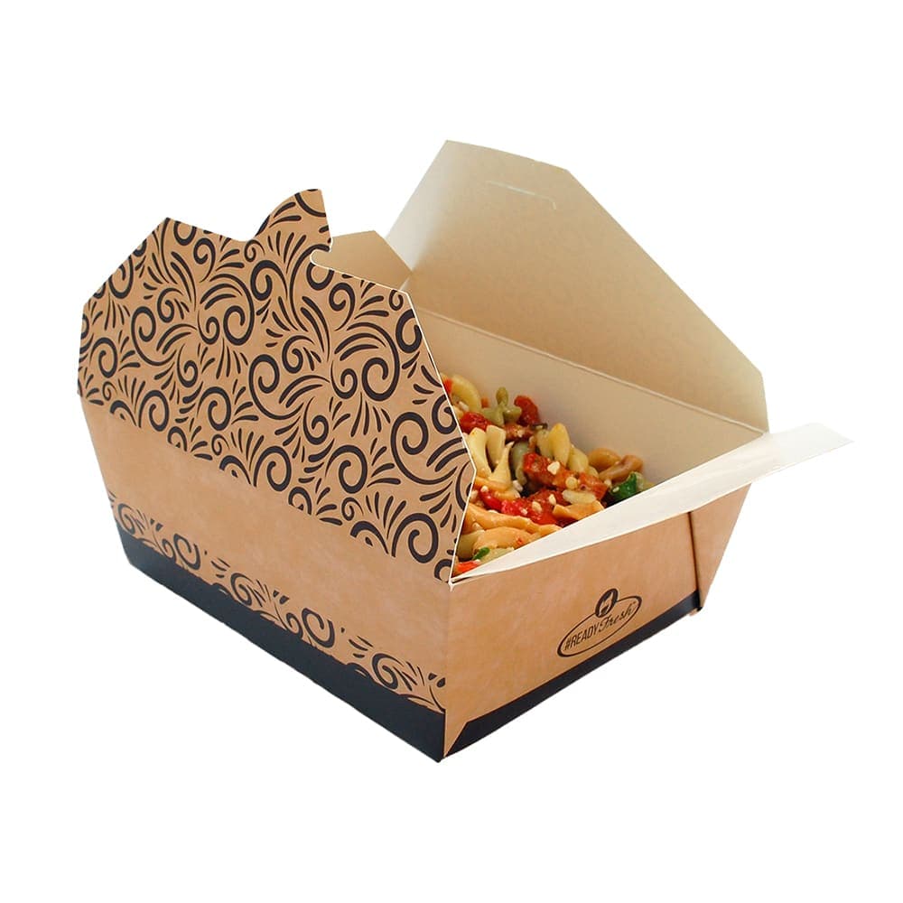 LK Packaging #ReadyFresh® Multifood Box - 6 7/10"L x 5 1/3"W x 2 1/2", Kraft Paper (RFCP-TGBOX)
