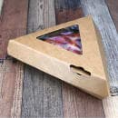 LK Packaging #ReadyFresh® Pizza Slice Container w/ Window - 9" x 8 1/4" x 2", Kraft (RF-PZZAW) thumbnail 2