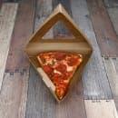LK Packaging #ReadyFresh® Pizza Slice Container w/ Window - 9" x 8 1/4" x 2", Kraft (RF-PZZAW) thumbnail 3