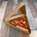 LK Packaging #ReadyFresh® Pizza Slice Container w/ Window - 9" x 8 1/4" x 2", Kraft (RF-PZZAW) thumbnail 4