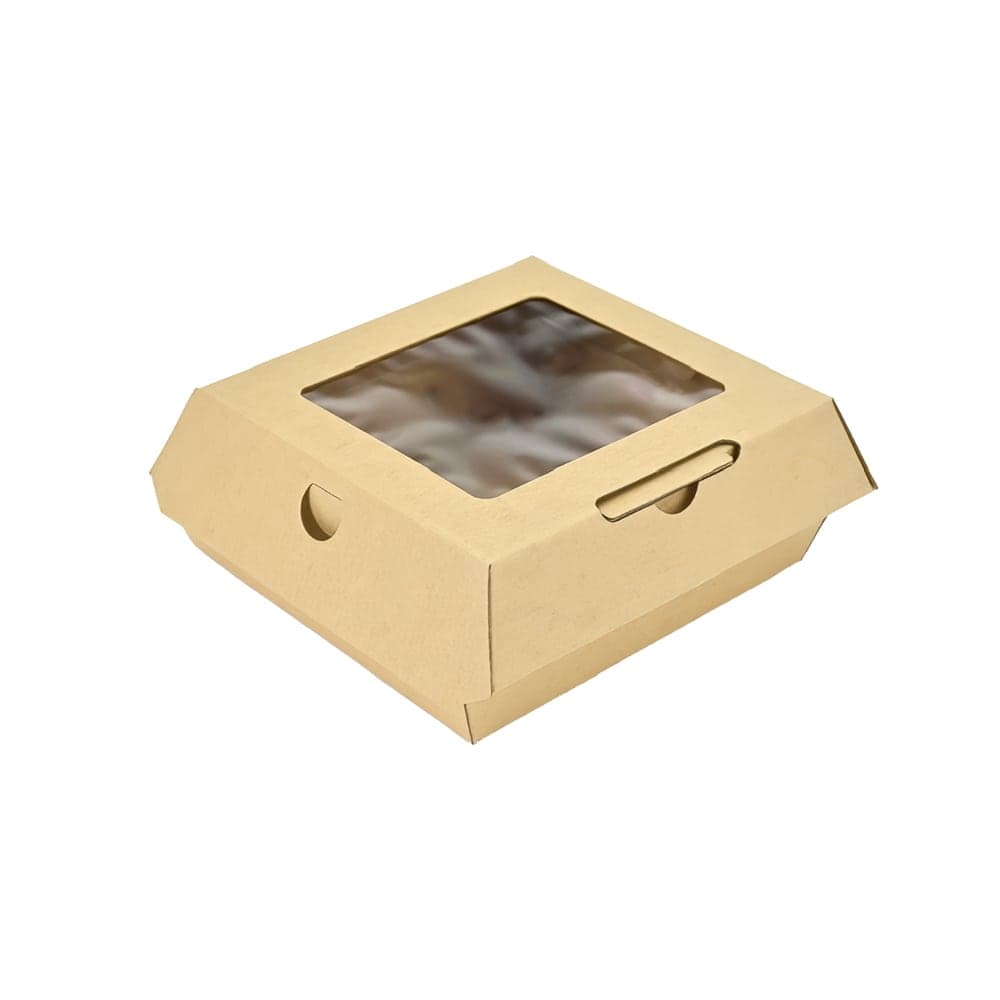 LK Packaging #ReadyFresh® Snack Container w/ Window - 6 3/8" x 5" x 2 1/4", Kraft (RF-SNKW)