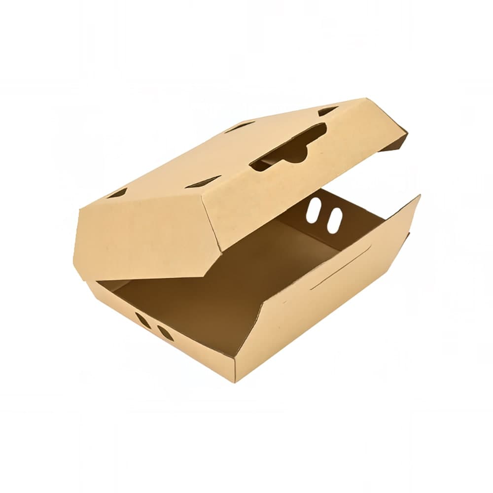 LK Packaging #ReadyFresh® Vented Hot Snack Container - 6 3/8" x 5" x 2 1/4", Kraft (RF-VSNKL)