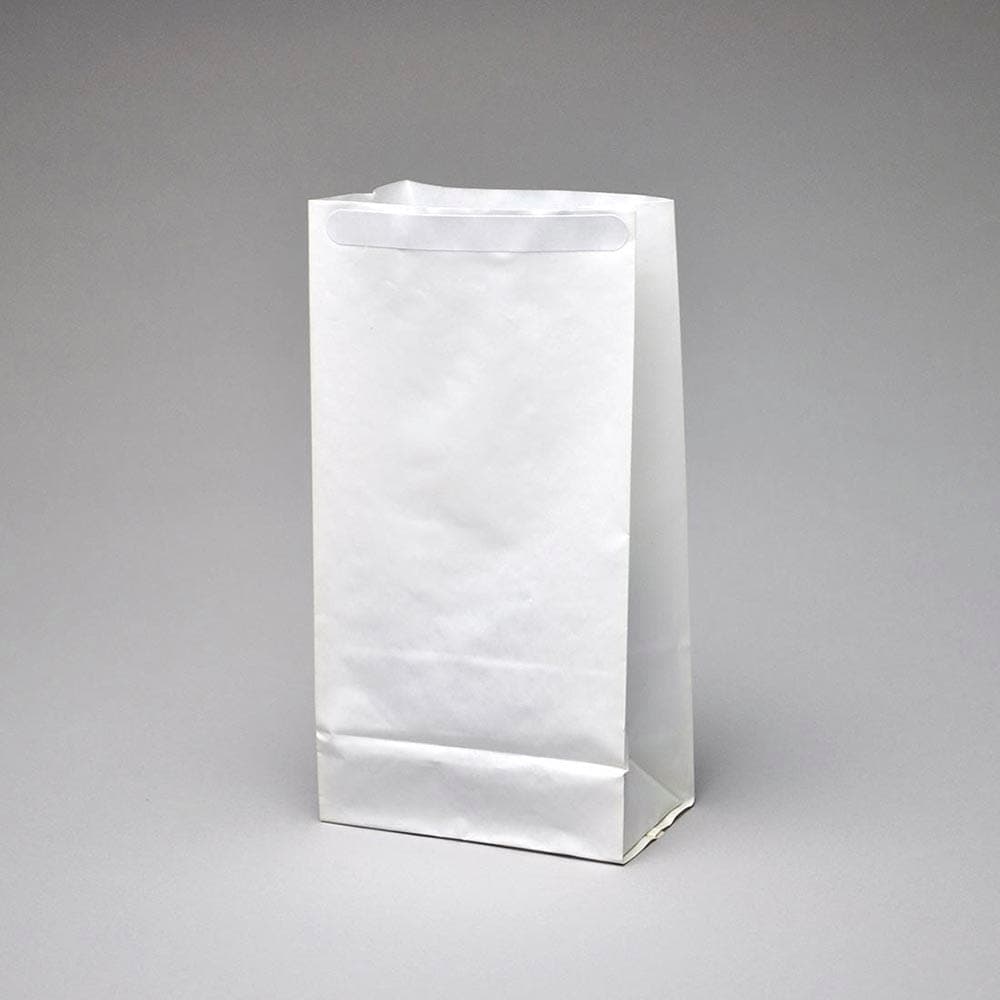 LK Packaging Air Sickness Bag w/ Adhesive Tape Closure - 4 1/2" x 2 1/2" x 8 1/2", HDPE, White (SB452585T)
