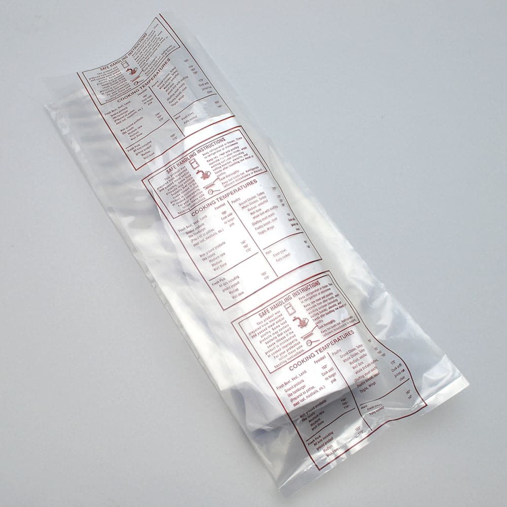 LK Packaging Printed "Safe Handling" Meat Bag - 15" x 6" x 3", Poly (SFH-063015)