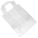 LK Packaging Fast Take® Poly Take Out Bag w/ Handles - 8 1/2" x 6 3/4" x 4 3/4", Clear (TO6484) thumbnail 3