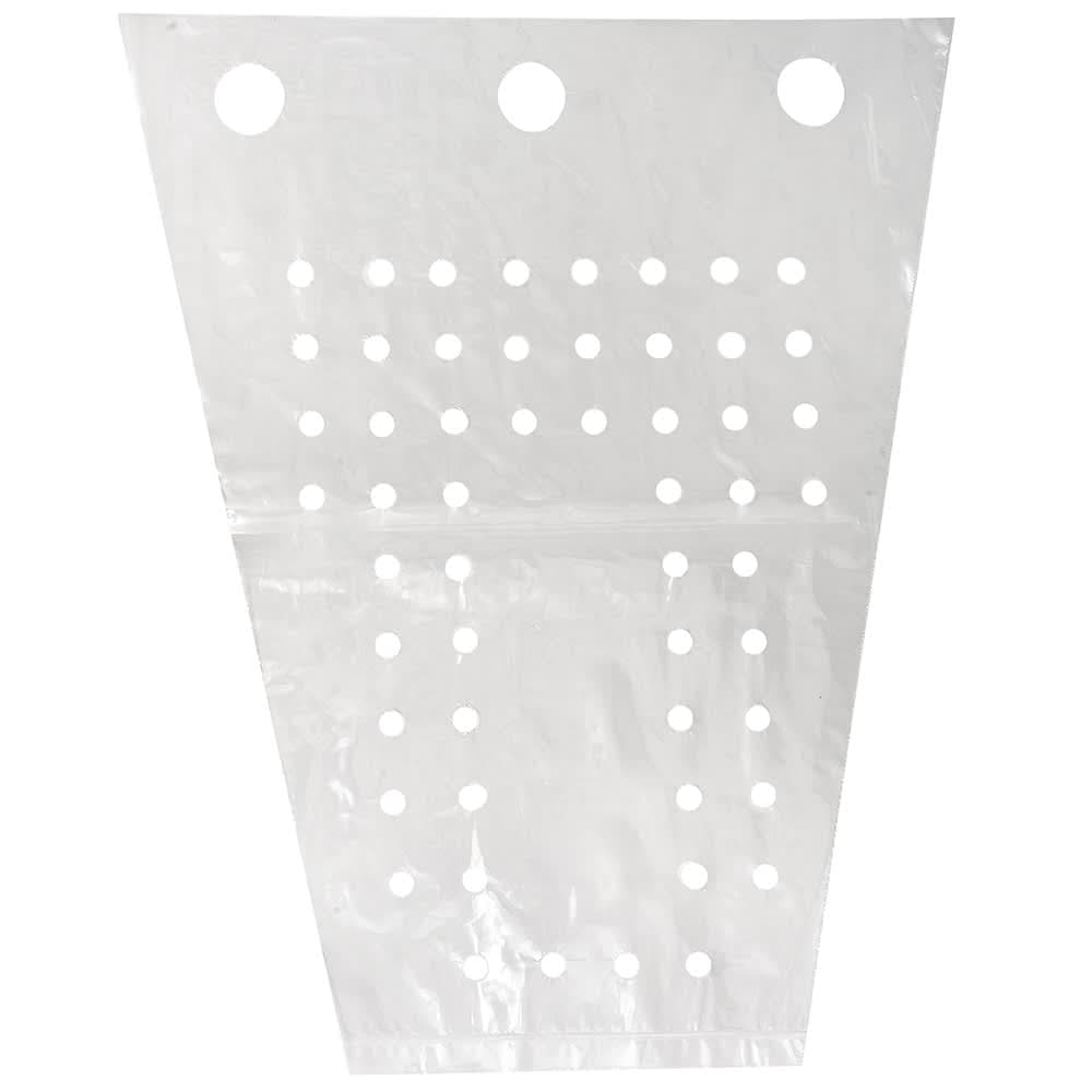 LK Packaging Vented Grape Bag w/ Twist Ties - 13 1/2" x 12", Poly (VTD12135GRP)