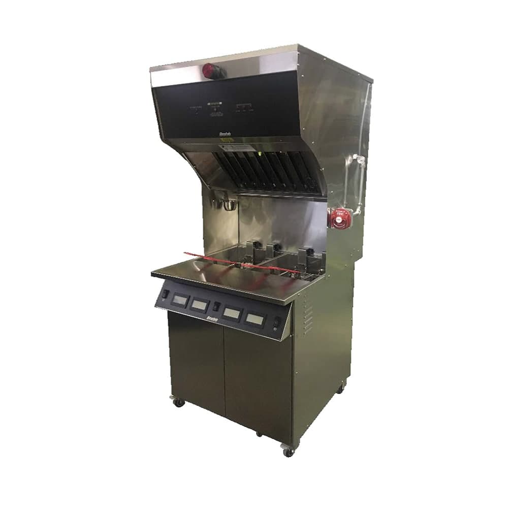 Resfab Electric Fryer - (2) 55 lb Vats, Floor Model, 208v/1ph (MB-502ATV)