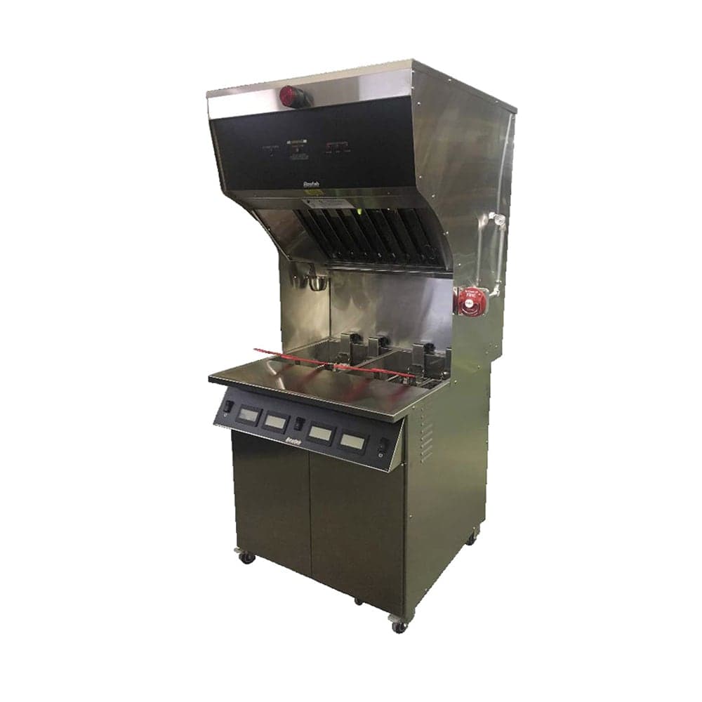 Resfab Electric Fryer - (2) 55 lb Vats, Floor Model, 240v/3ph (MB-502ATV)