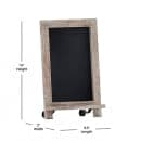 Flash Furniture 10-HFKHD-GDI-CRE8-322315-GG Chalkboard Sign w/ Legs - 10 Pack, 9 1/2"W x 14"H, Pine Wood Frame, Brown thumbnail 2