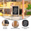 Flash Furniture 10-HFKHD-GDI-CRE8-322315-GG Chalkboard Sign w/ Legs - 10 Pack, 9 1/2"W x 14"H, Pine Wood Frame, Brown thumbnail 5