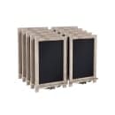 Flash Furniture 10-HFKHD-GDI-CRE8-822315-GG Chalkboard Sign w/ Legs - 10 Pack, 12"W x 17"H, Pine Wood Frame, Brown thumbnail 3