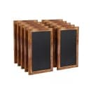 Flash Furniture 10-HGWA-GDIS-CRE8-762315-GG Wall Mount Chalkboard Sign - 10 Pack, 11"W x 17"H, Pine Wood Frame, Brown thumbnail 3