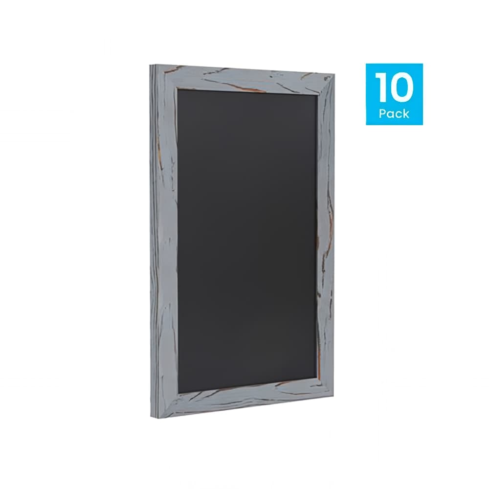 Flash Furniture 10-HGWA-GDIS-CRE8-962315-GG Wall Mount Chalkboard Sign - 10 Pack, 11"W x 17"H, Pine Wood Frame, Rustic Gray