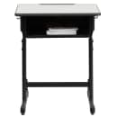Flash Furniture YU-YCY-046-GG Student Desk w/ Book Box & Pencil Groove - Gray Laminate Top,  Black Steel Frame thumbnail 5