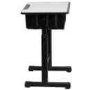 Flash Furniture YU-YCY-046-GG Student Desk w/ Book Box & Pencil Groove - Gray Laminate Top,  Black Steel Frame thumbnail 6