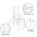 Flash Furniture BH-H007-CRYSTAL-GG Stacking Chiavari Chair - Polycarbonate, Crystal Ice thumbnail 6