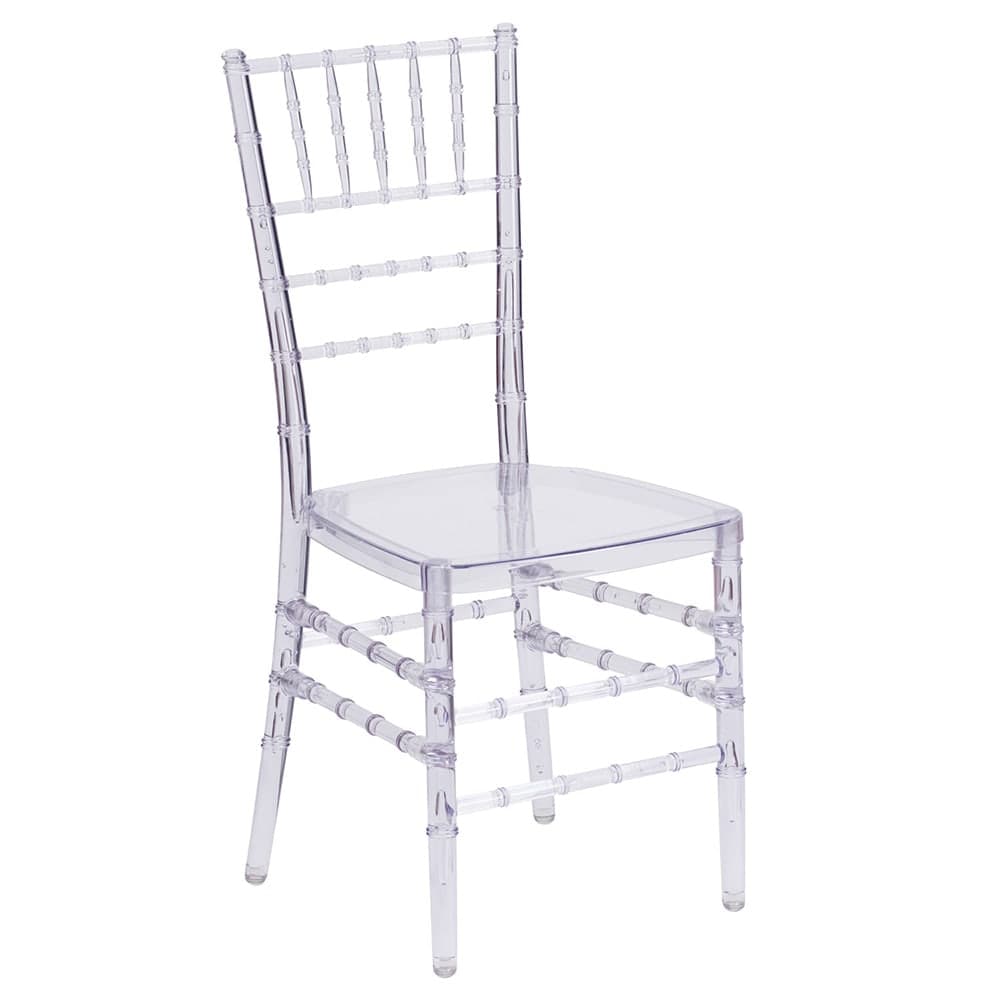 Flash Furniture BH-ICE-CRYSTAL-GG Stacking Chiavari Chair - Polycarbonate, Crystal Ice