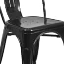 Flash Furniture CH-31230-BK-GG Stacking Side Chair w/ Vertical Slat Back - Steel, Black thumbnail 7