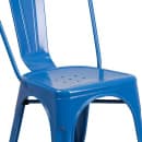 Flash Furniture CH-31230-BL-GG Stacking Side Chair w/ Vertical Slat Back - Steel, Blue thumbnail 7