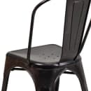 Flash Furniture CH-31230-BQ-GG Stacking Side Chair w/ Vertical Slat Back - Steel, Black & Antique Gold thumbnail 8