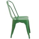 Flash Furniture CH-31230-GN-GG Stacking Side Chair w/ Vertical Slat Back - Steel, Green thumbnail 3