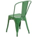 Flash Furniture CH-31230-GN-GG Stacking Side Chair w/ Vertical Slat Back - Steel, Green thumbnail 4