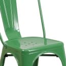Flash Furniture CH-31230-GN-GG Stacking Side Chair w/ Vertical Slat Back - Steel, Green thumbnail 7