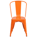 Flash Furniture CH-31230-OR-GG Stacking Side Chair w/ Vertical Slat Back - Steel, Orange thumbnail 5