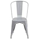 Flash Furniture CH-31230-SIL-GG Stacking Side Chair w/ Vertical Slat Back - Steel, Silver thumbnail 5