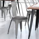 Flash Furniture CH-31230-SIL-PL1G-GG Stacking Chair w/ Vertical Slat Back & Wood Seat - Steel, Silver thumbnail 3