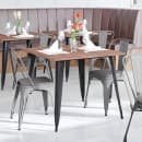 Flash Furniture CH-31230-SIL-PL1G-GG Stacking Chair w/ Vertical Slat Back & Wood Seat - Steel, Silver thumbnail 4