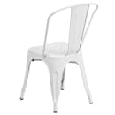 Flash Furniture CH-31230-WH-GG Stacking Side Chair w/ Vertical Slat Back - Steel, White thumbnail 4