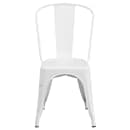 Flash Furniture CH-31230-WH-GG Stacking Side Chair w/ Vertical Slat Back - Steel, White thumbnail 5