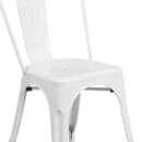 Flash Furniture CH-31230-WH-GG Stacking Side Chair w/ Vertical Slat Back - Steel, White thumbnail 7
