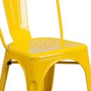 Flash Furniture CH-31230-YL-GG Stacking Side Chair w/ Vertical Slat Back - Steel, Yellow thumbnail 7