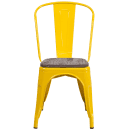 Flash Furniture CH-31230-YL-WD-GG Stacking Side Chair w/ Vertical Slat Back & Wood Seat - Steel, Yellow thumbnail 5