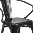 Flash Furniture CH-31270-BK-GG Armchair w/ Vertical Slat Back - Steel, Black thumbnail 7